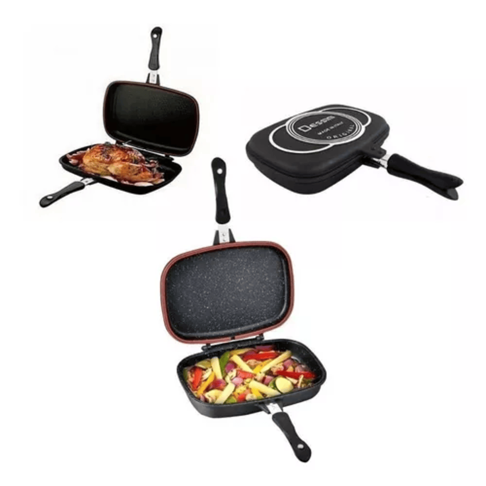 SARTÉN DOBLE PARRILLA ANTIADHERENTE® 🍳