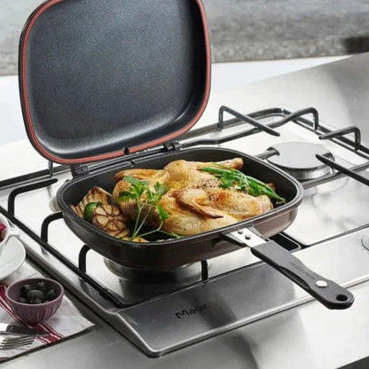 SARTÉN DOBLE PARRILLA ANTIADHERENTE® 🍳
