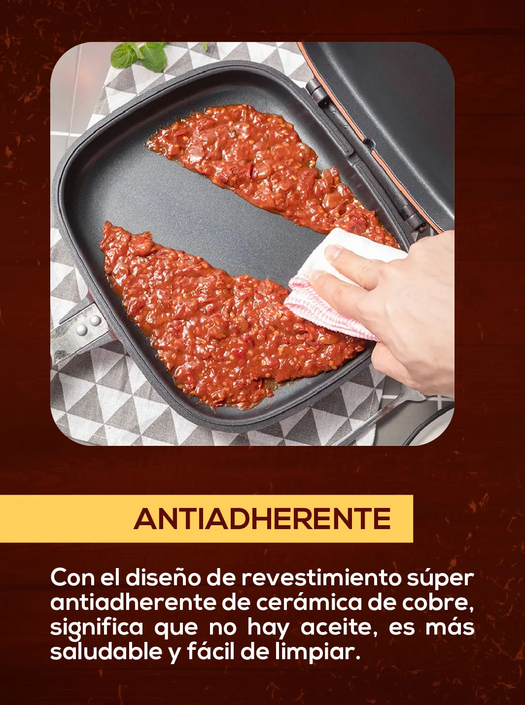 SARTÉN DOBLE PARRILLA ANTIADHERENTE® 🍳